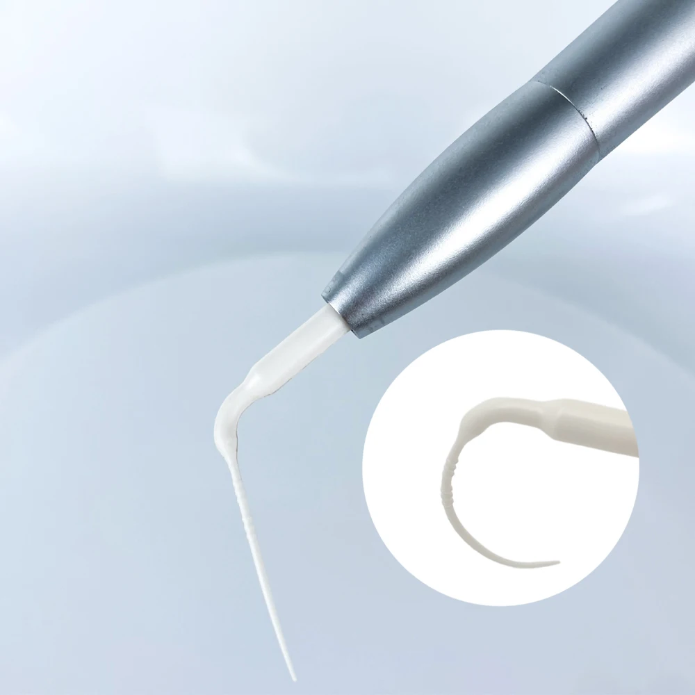 5 PCS Dental Plastic Root Canal Irrigation Tips White Oral Safe Material Ultrasonic Endodontic Tools for Root Canal Treatment