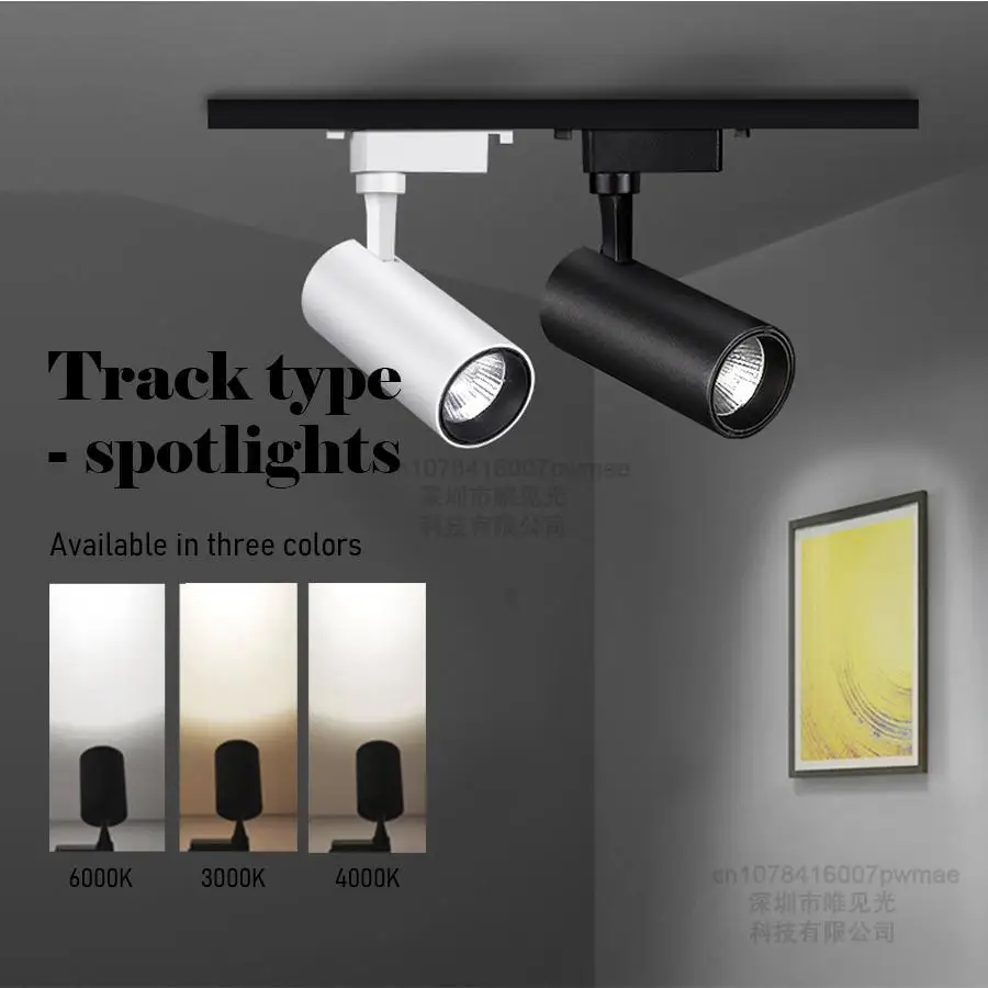 2 Wired LED Track Light System Spotlight Track Ceiling Lighting 10W 20W 30W Spot Lights Alumium Kitchen Cob Rail Lighting Lamp