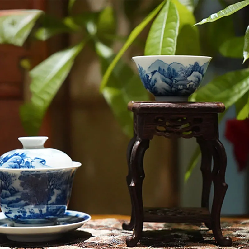 Base en pot en bois à ailes jetables, ornements de théière de bureau, vase de fleurs de bouddha d'encens, pot de fleurs T1