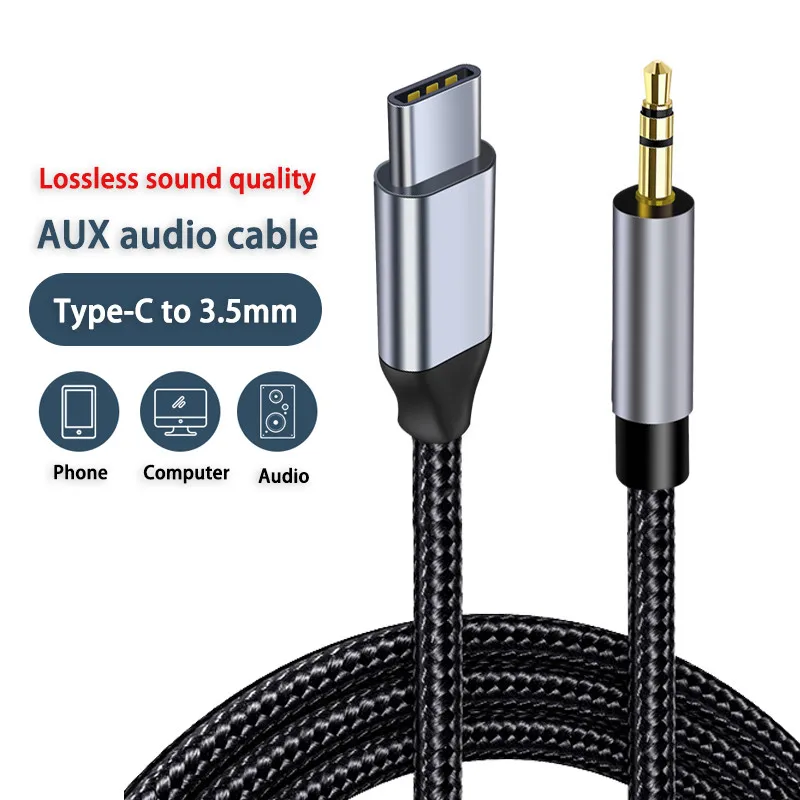 Usb C To 3.5mm Aux Audio Cable Type C To 3.5 Mm Car Aux Cord For Google Pixel 9 Pro 8 Samsung S24 Ultra S23fe Iphone 16 Pro Max