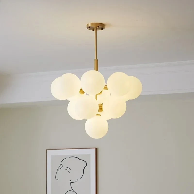 Modern Simplicity Luxury Glass Stone Balloons LED Pendant Lights Art Creative Lamps for Living Room Home Decoration Chandeliers