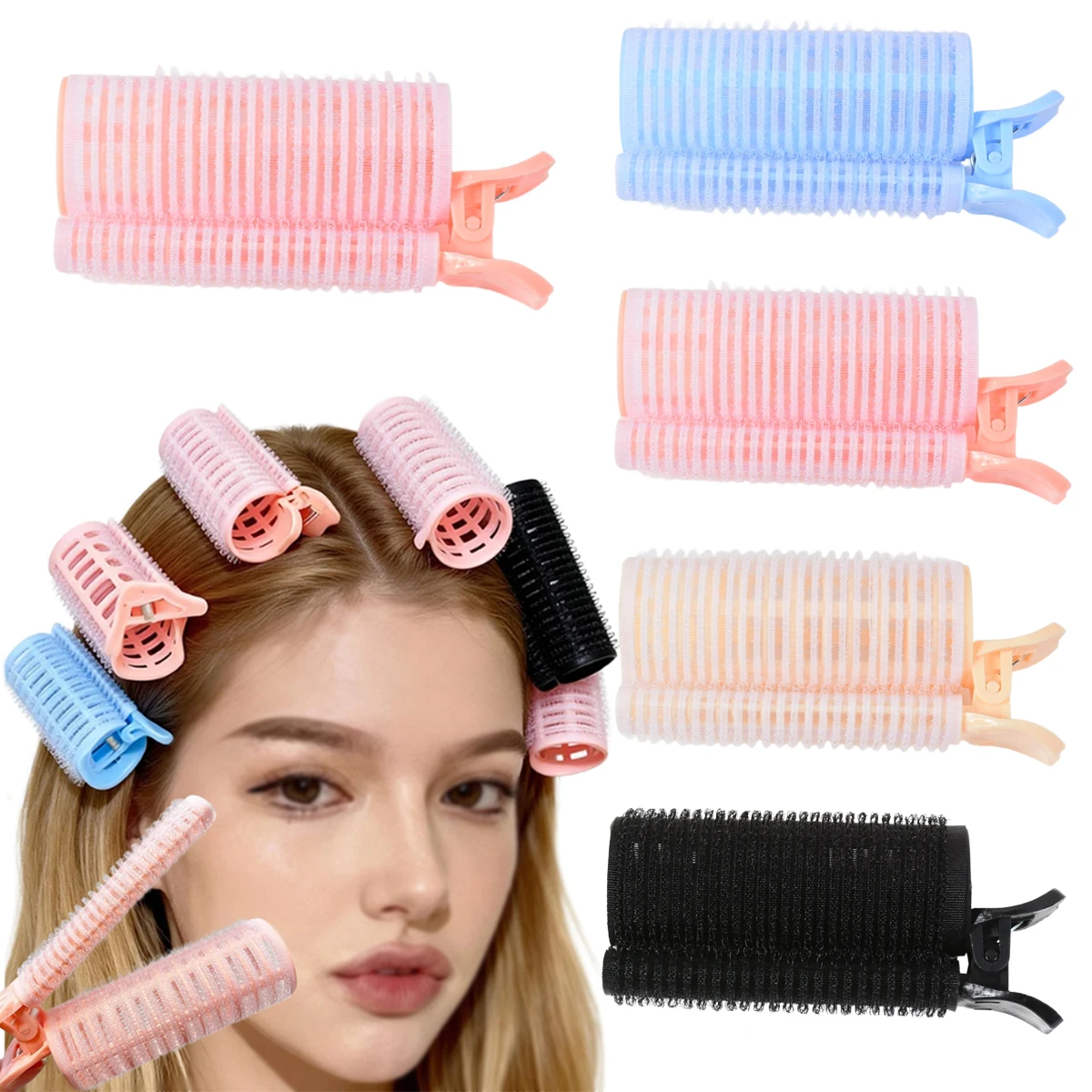 Bangs Curling Irons Lazy Hair Rollers Fluffy Styling Clips Fluffy Hairpin Curling Bangs Clips Traceless Hair Top Root Rollers