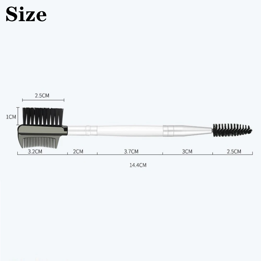 Peigne à sourcils et à cils, brosse modelante, Double tête, combinaison de cils, outil de maquillage professionnel pour femmes et filles, 1 pièce
