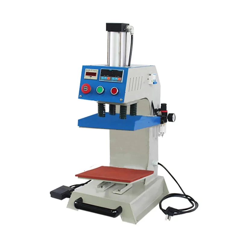 

Pneumatic Hot Stamping Printer Heat Sublimation Transfer Press Machine 20*20cm for Hat T-Shirt Leather LOGO Can Continuous Work