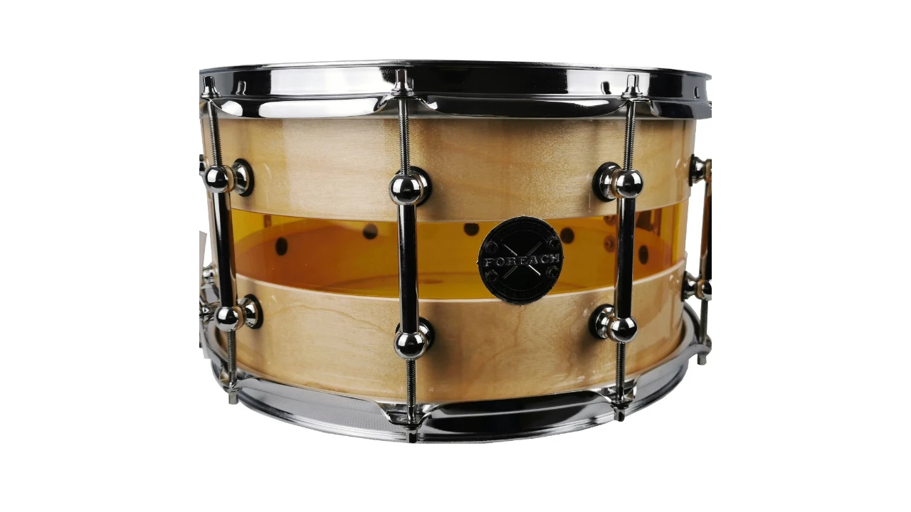 

Professional 14"x6" Snare Drum, Wood Acrylic Hybrid Material, High-Quality Music Instrument for Beginner Drummers