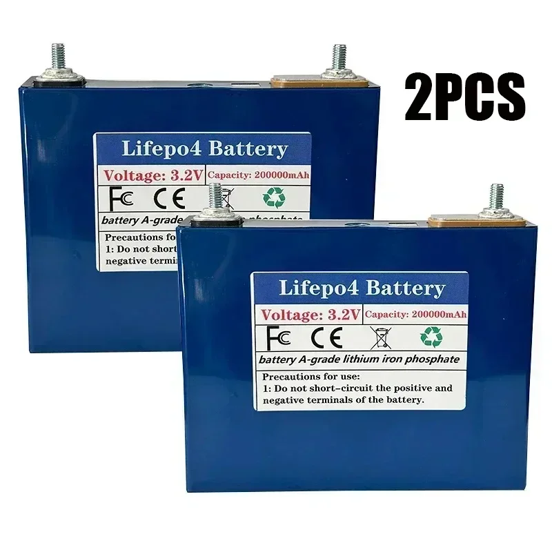 LifePO4 Rechargeable Lithium Iron Phosphate Battery Off Grid Solar System  200Ah 3.2V Suitable for Ships Golf Carts UPS Motor