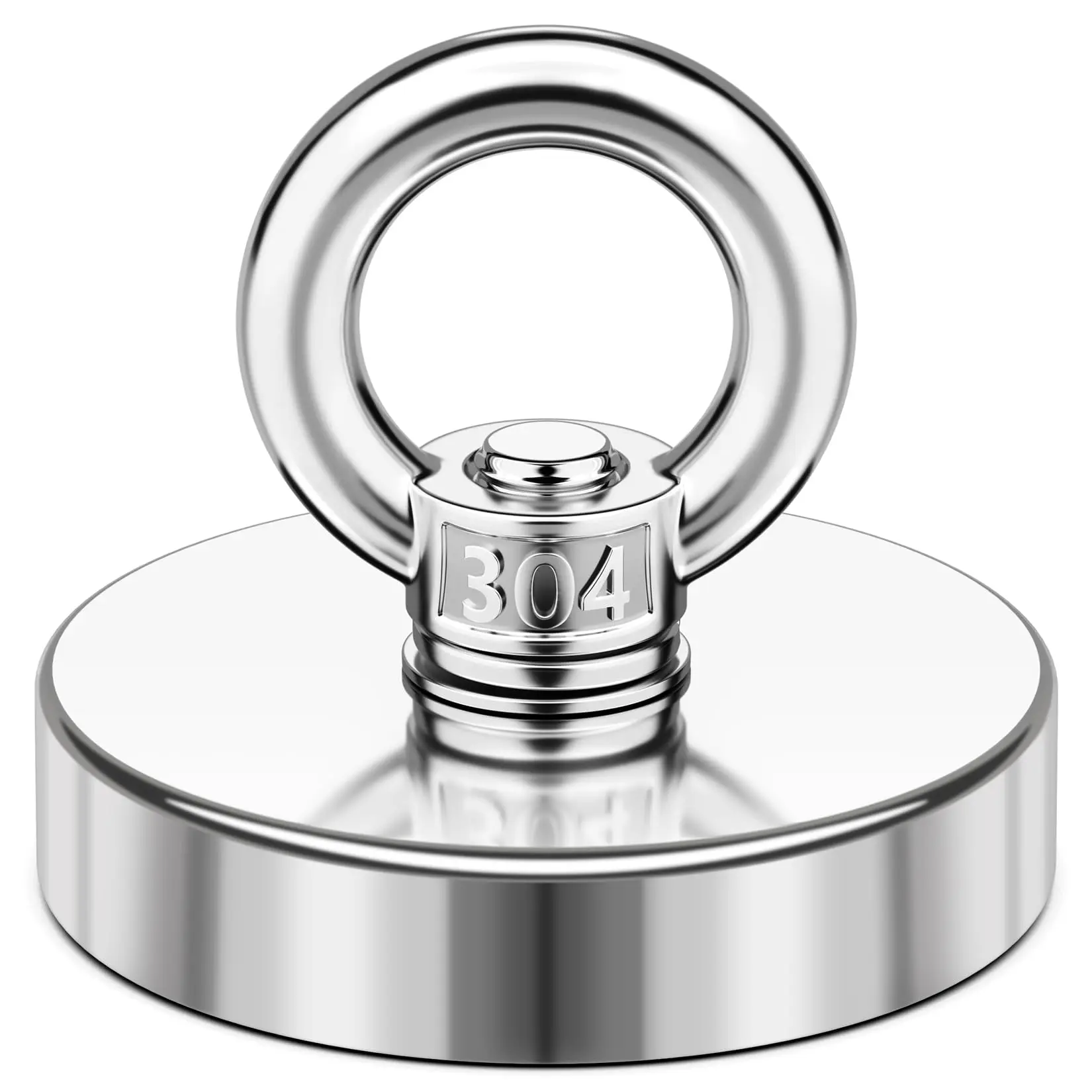 Round Magnets, Magnets Heavy Duty D42mm Magnet Fishing  Magnets Magnet with Eye Bolts Industrial Magnet for Hanging Hoisting