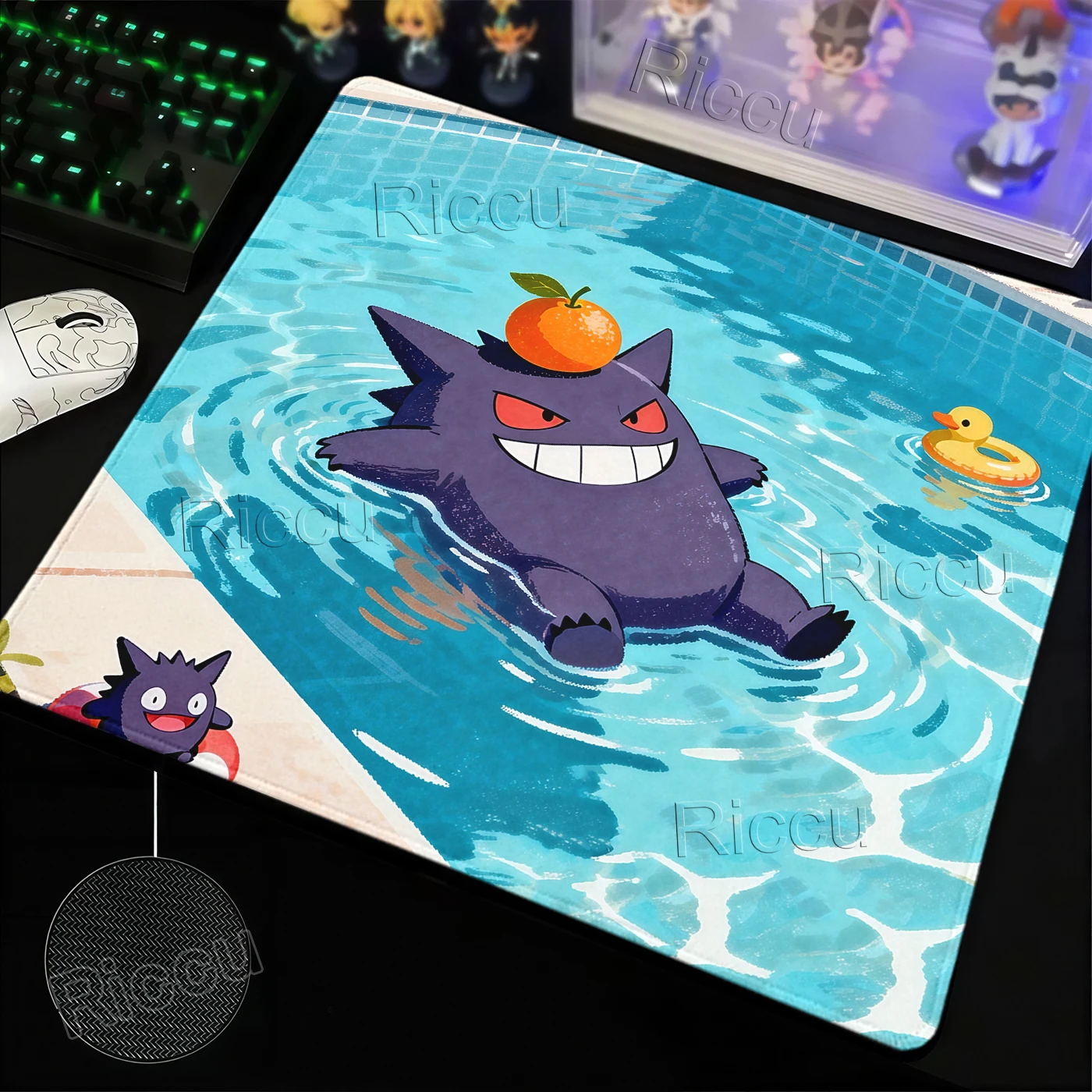 Mouse Pads Gaming Small Pokemon Character Pool Style Gamer Keyboard Locking Edge Desk Mats Anti-slip Carpet HD Print Rubber Mads