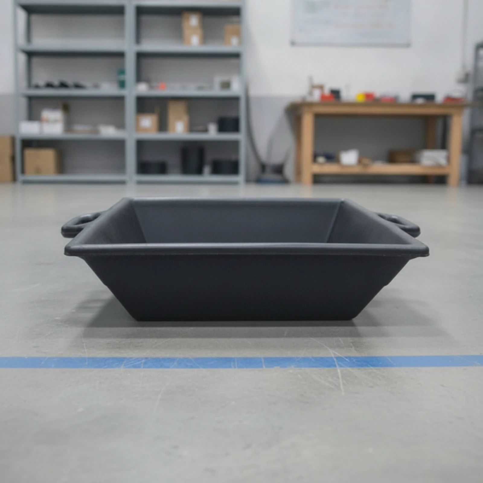 Rubber Tub with Handles Portable Mixing Tub Mixing Container Heavy-Duty Rubber Container Anti-Slip for Builders