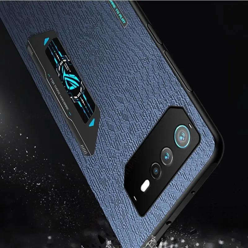 For Asus ROG Phone 8 Pro Wood Texture Leather Phone Case For Rog Phone 7 Pro Hard PC Shockproof Cover For Rog Phone8 7 6 5 Coque