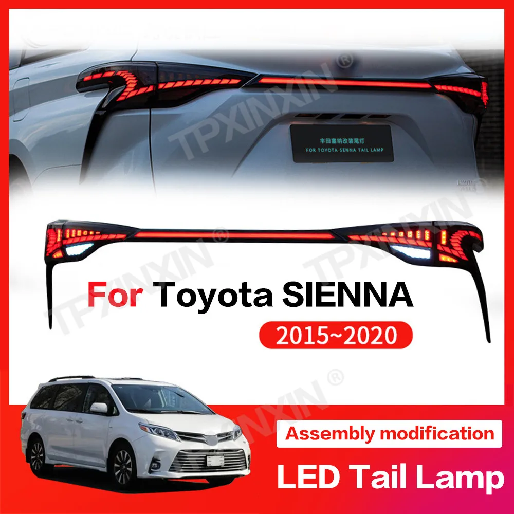 Car Modification Through Taillight LED Assembly Streamer Steering Suitable For Toyota Senna 2015-2020 High Quality AUTOACCESSORY