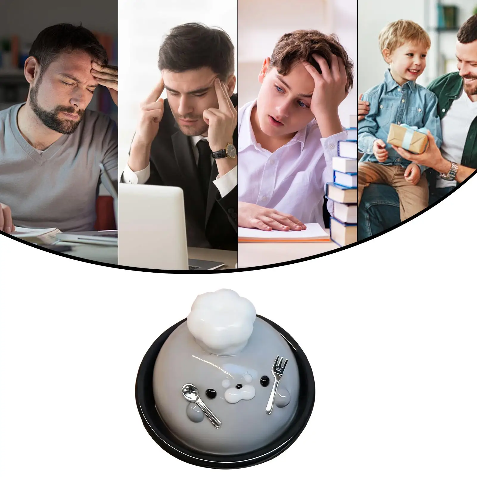 Creative Soft Stress Relief Ball Diy Squeezable Gray Seal Lollipop Desktop Squeezing Soothing Toy Party Kids Gift Best Toy