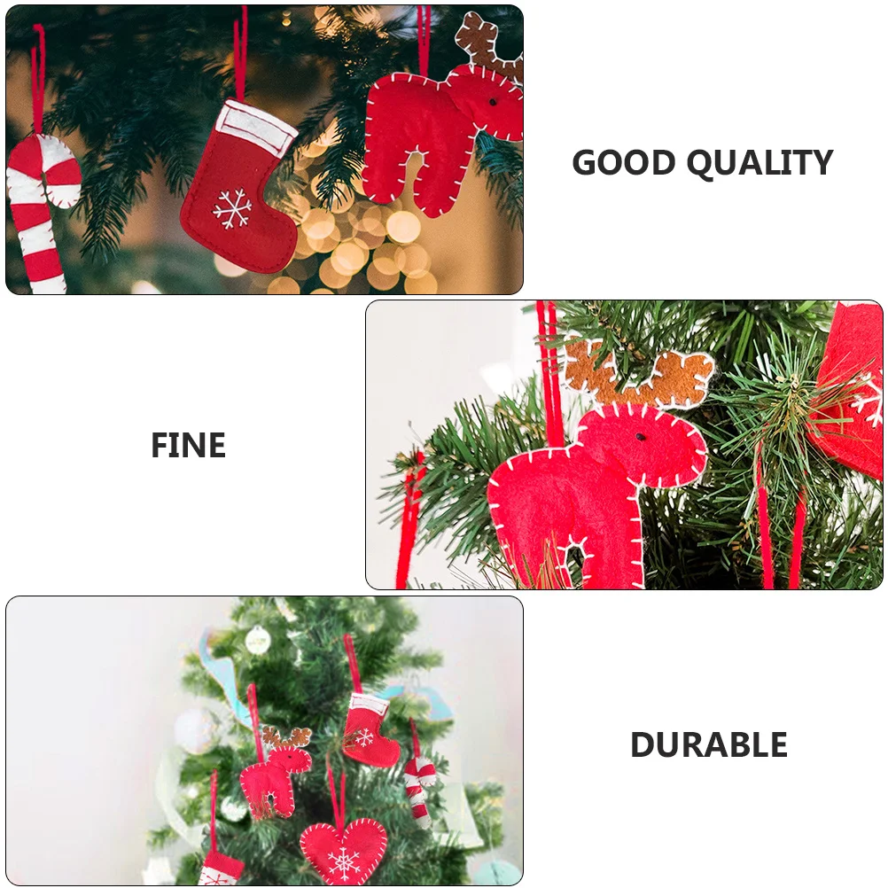 

5Pcs Xmas Elk Pendant Cute Christmas Hanging Adornments Festive Party Layout Decors with Exquisite Details Xmas Scene Pendants