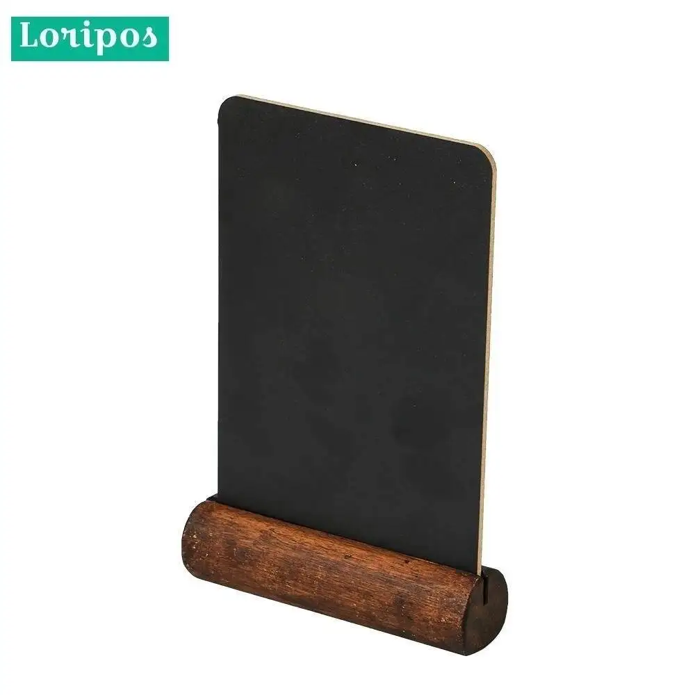 Suporte de menu de madeira preta, 2 peças, quadro de quadro, etiqueta de quadro de mesa, placa de sinal de boas-vindas, suporte de exibição de etiqueta de preço manuscrita