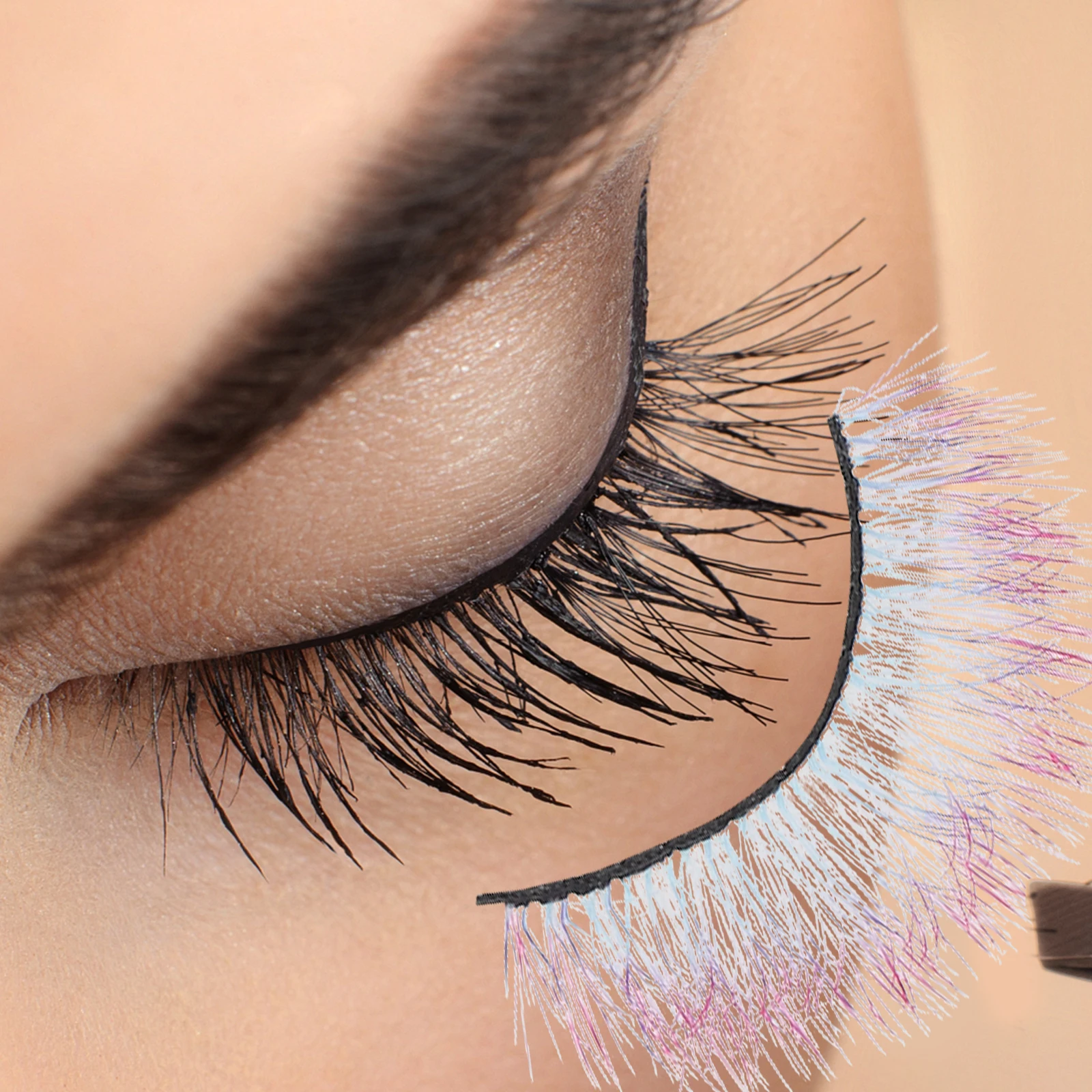 

5 Pairs Colored False Eyelashes Lashes for Party Club Cosplay Halloween Prom Colorful Design Imitation Extensions