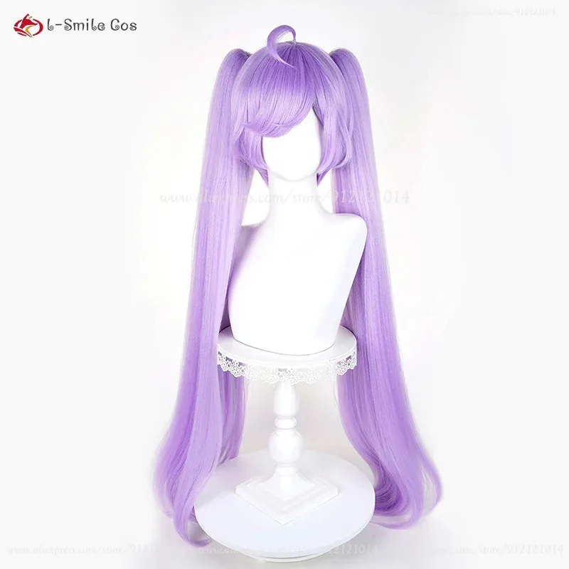 Anime Manaka Laala Cosplay Wig Pink Purple Cute Wigs 95cm Long Volume Ponytail Clip Heat Resistant Synthetic Hair Costumes Wig