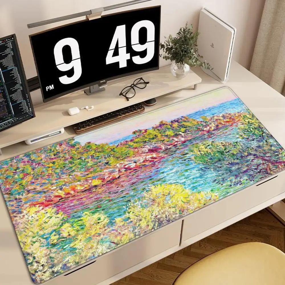 Mouse Pad Gamer Home Large Computer Mouse Mat MousePads keyboard pad Claude Monet Art Natural Rubber Anti-slip Office