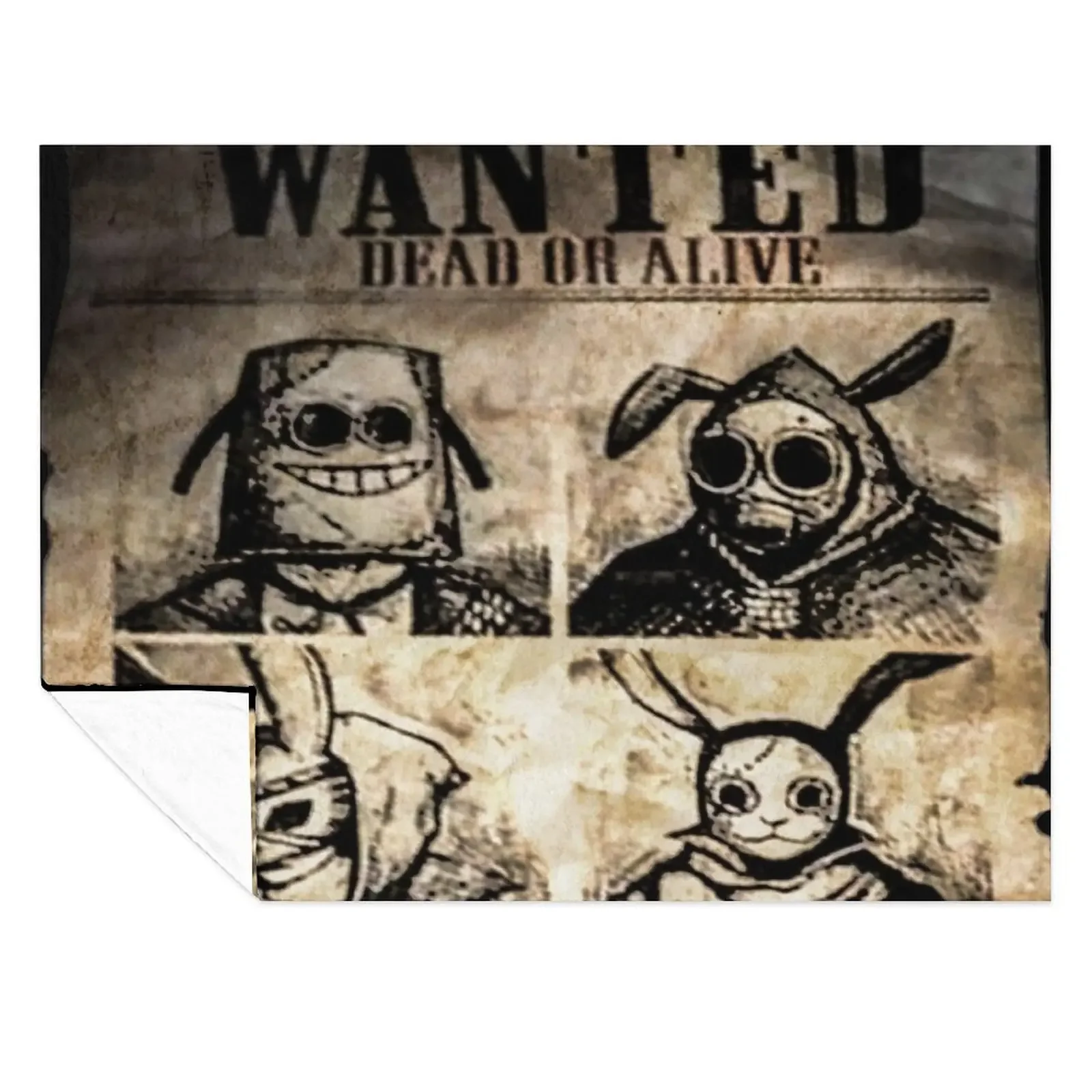 

Wanted: Black Rabbit Brotherhood Poster Throw Blanket wednesday Decoratives anime Summer Blankets