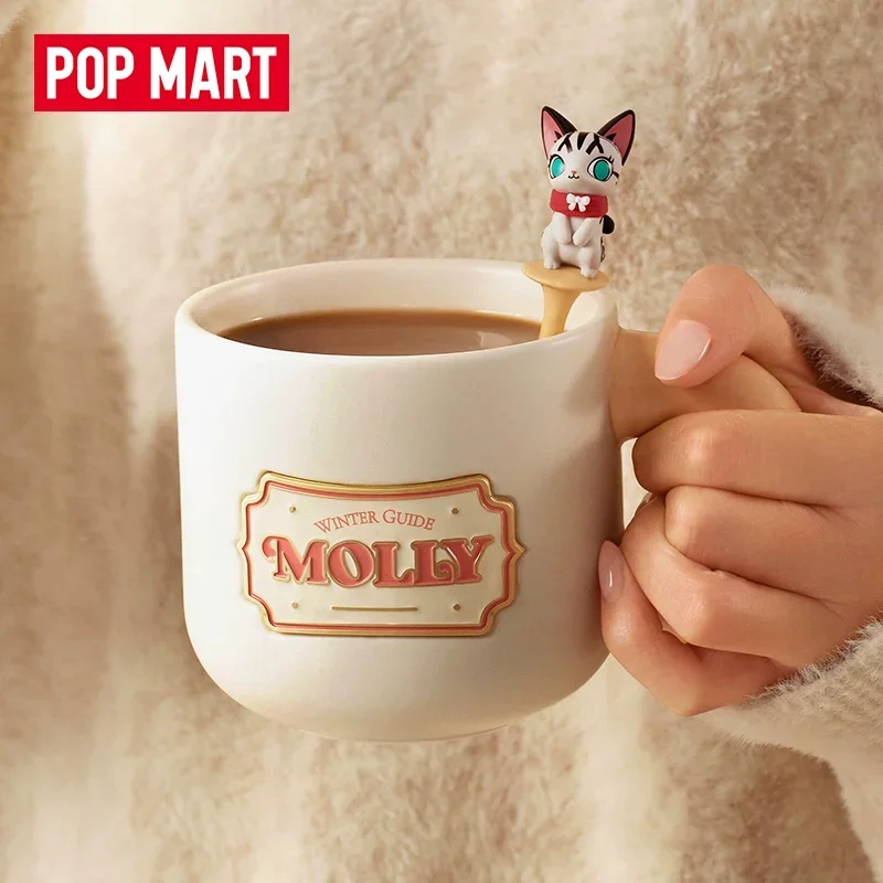 

POPMART Molly Winter Fit Check Series Ceramic Water Cup Blind Box Toys Kawaii Anime Figure Surprise Mystery Box Blind Bag Toy