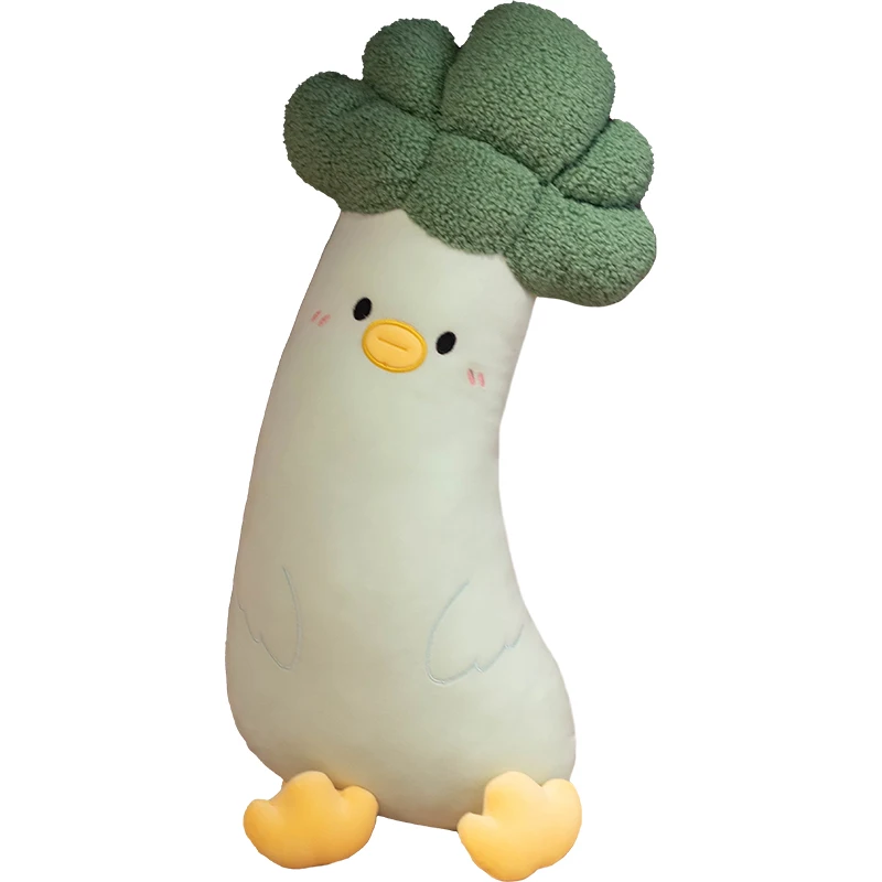 Gigante creativo cartone animato verdure pollo peluche cuscino lungo giocattolo simpatici animali di peluche piante fungo carota peluche cuscino