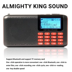 R809 Almighty King Wireless Bluetooth Speaker Portable Speaker Digital Song Selection MP3 Player Learning Repeater Elderly Radio
