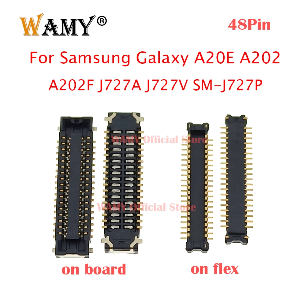 2-5Pcs nuovo Display LCD connettore FPC spina dello schermo per Samsung Galaxy A20E A202 A202F J727A J727V SM-J727P a bordo Flex 34pin