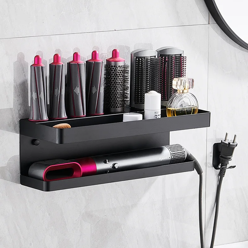 

Suitable for Dyson Airwrap Wall-Mounted Shelf Dryer and Hair Curler Holder Storage Rack Hair Care Tool Organizer Stand Bracket