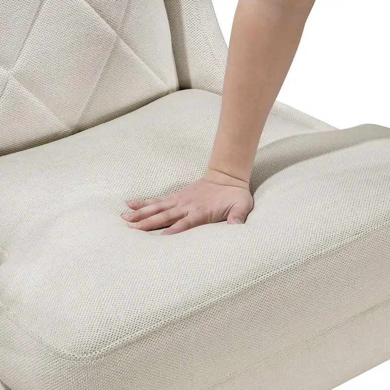 كرسي حديث فاخر من الشنيل الرمادي مع أرجل معدنية ذهبية وملفات جيب وخياطة ماسية - أنيق