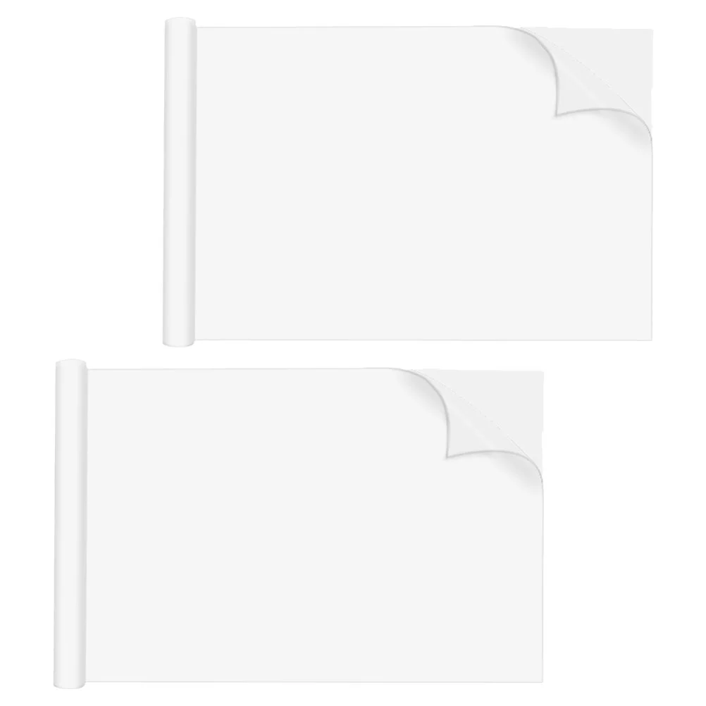 2Pcs Reusable Erasable Whiteboard Stickers PP Material Static Cling Technology Smooth Writing Surface Wall School