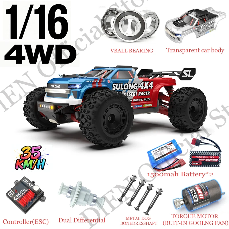 

Hot Sale RC Cars Cyclone Off-Road High-Speed 4WD Vehicle & Brushed Motor Anti-Impact RC Racer Great Christmas Gift for Kids