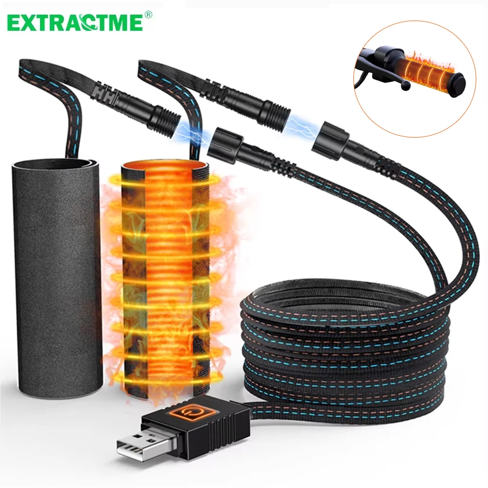 

Extractme мотоциклетные ручки с подогревом, USB регулируемые изолированные рули, электрический скутер, велосипед, зимние утепленные аксессуары