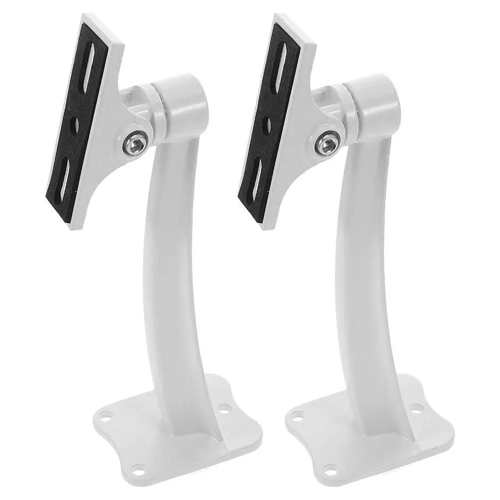 2Pcs Security Camera Bracket Aluminum Alloy Adjustable Wall Mount Monitor Holder Stable Support for Home Office Installation