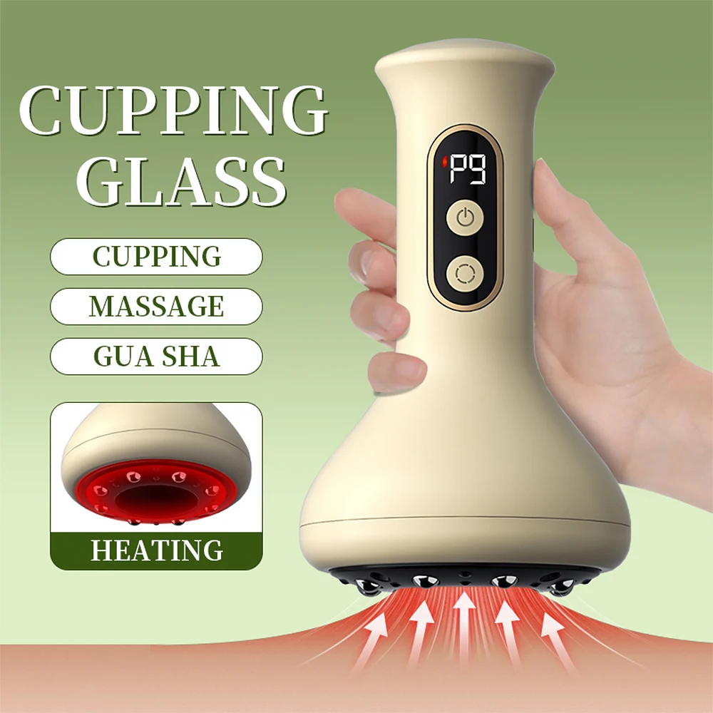 

Electric Cupping Massager 9 Levels Vacuum Gua Sha Body Scraping Suction Slimming Massage Tool for Relaxation Health Care