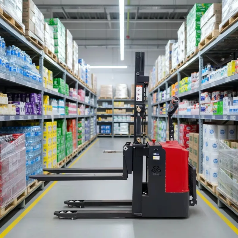 Customized Electric Warehouse Stacker Truck 1500kg-2000kg 48V Lithium-Ion Battery Model Extended Runtime For Daily Logistics Wo