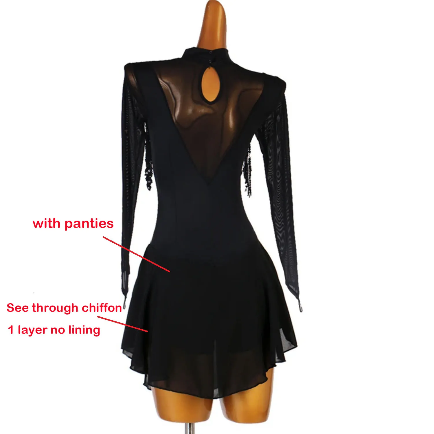 Customize Artistic Akating Mesh Girls Figure Skating Dress Women Clothing Ice Skating Dresses Stage Costume 0876