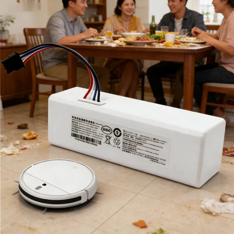 

2026Brand new 14.4V P1904-4S2P-MM lithium Battery For Xiaomi Mijia 1C STYTJ01ZHM Robot Vacuum Mop Cleaner Accessories 12800mAh