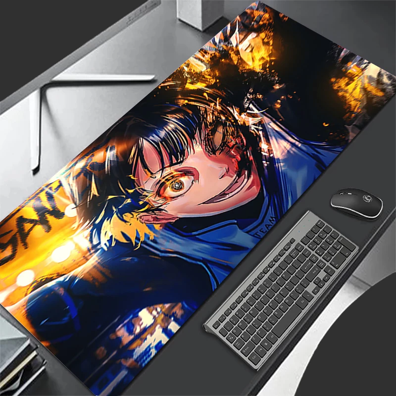 Mousepad Pattern Game Pad Rubber HD Mouse Pad PC Accessories Desk Mat Non Slip Office Table Mat Gamer B-blue Lock Keyboard Pad