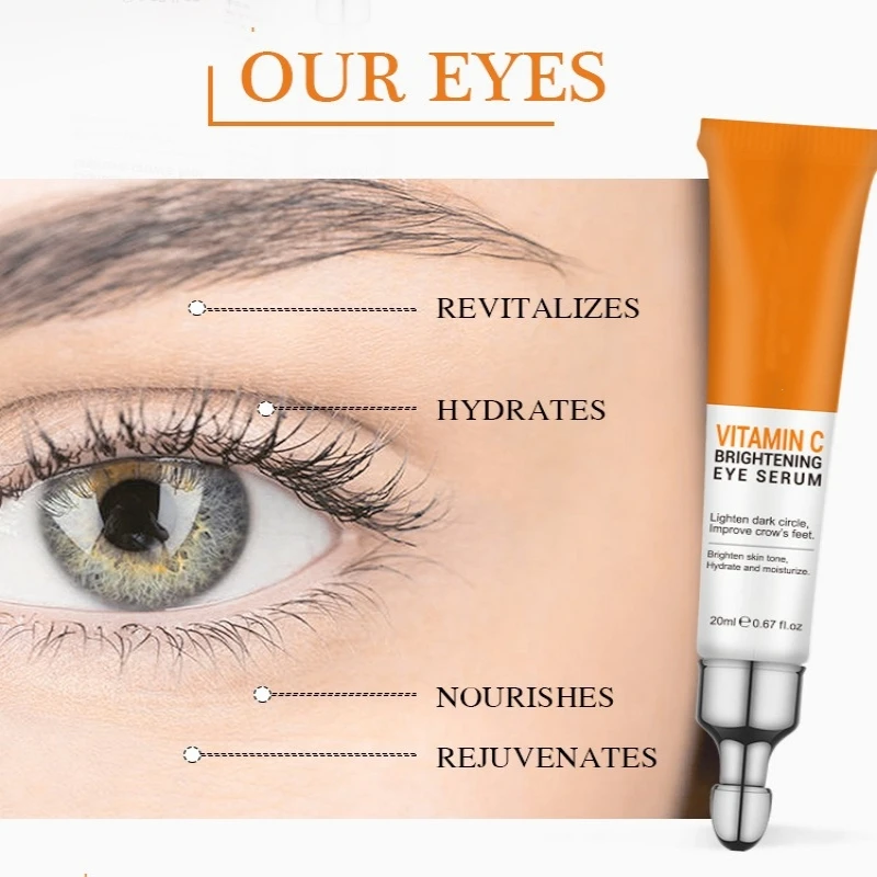 Vitamin C Eye Cream Anti Dark Circle Remove Bags Under Eyes Lifting Brightening Cream Fade Fine Lines Skin Care