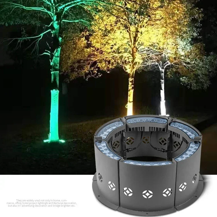 Imagem -03 - Led Ring Tree Hug Lamp ao ar Livre Ip65 Die-cast Aluminum Impermeável Jardim Paisagem Luz Rgb Colorful Spotlight