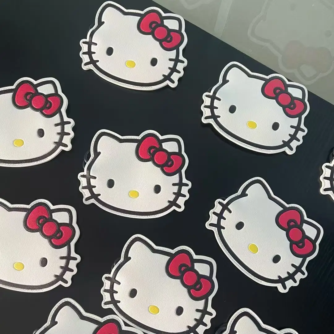 Hello Kitty Kawaii große Schlüssel Schutzhülle Pu Leder Sanrios Anime tragbare Auto Schlüsselanhänger Aufbewahrungstasche Tasche Anhänger Dekor Geschenk