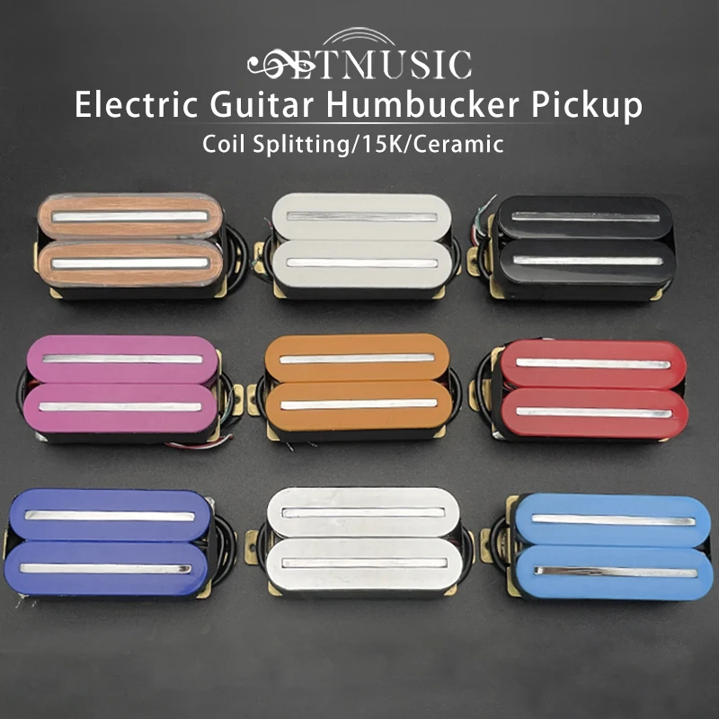 Electric Guitar Humbucker Dual Coill Dual Rail Guitar Bridge Pickup With 57mm Steel Pole Multi Color