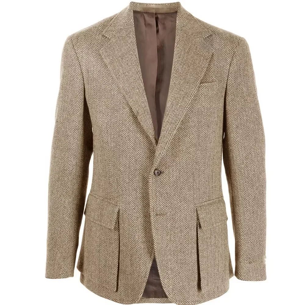

Only Men's Blazer 1PCS Herringbone Casual Elegant Suits Sport Single Breasted Business Wedding Groom's Attire Coats Autumn Mens
