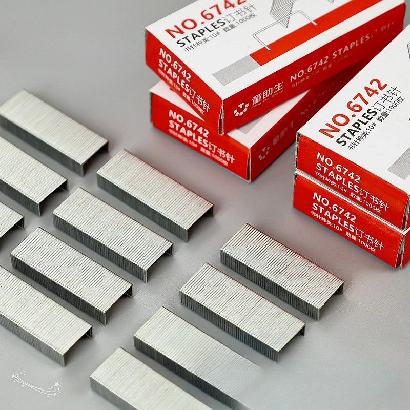 1000pcs Staple No. 10 Universal Strong Penetration Durable for Bind Documents Test Papers Make Handmade Products