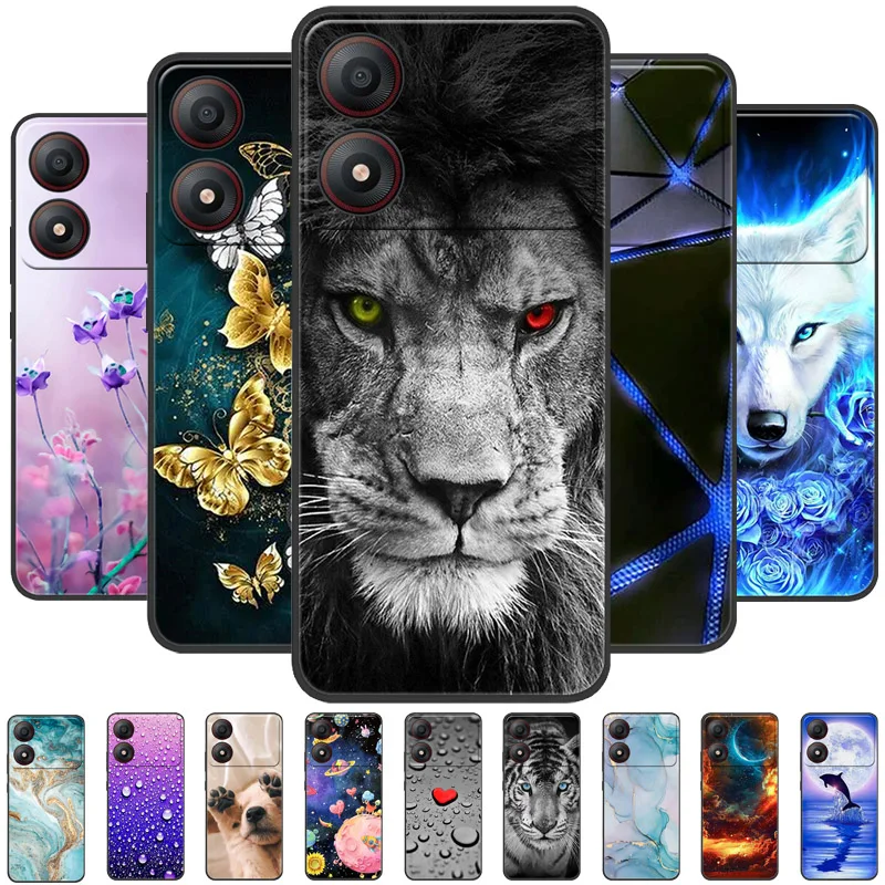 

For ZTE Blade A34 4G Case BladeA34 Shockproof Soft TPU Silicone Phone Cover For ZTE Blade A 34 A34 Capa Cartoon Matte Bumper