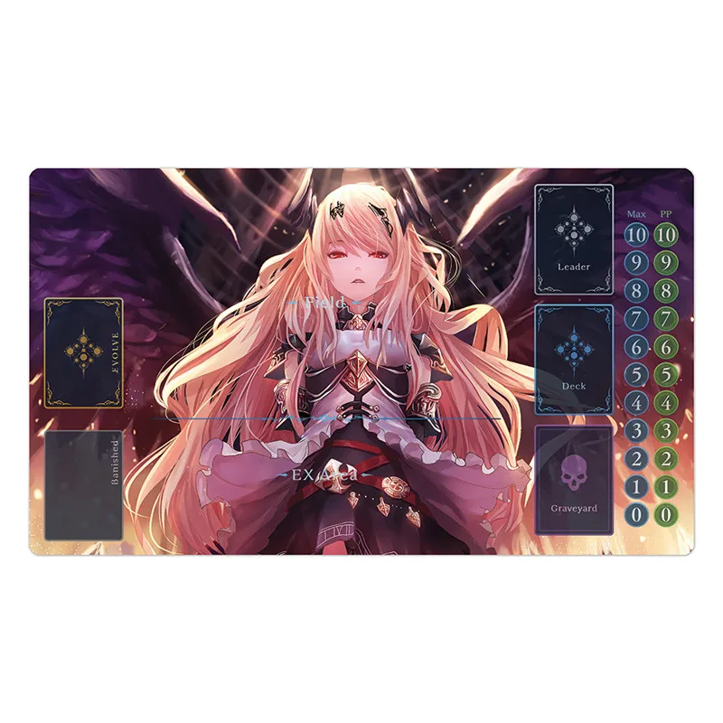 60*35*0.2mm DIY Anime Game Shadow Verse Evolve TCG Card Mat  Battle Against Arisa Luna Olivier Gabriel Anime Toys Gifts