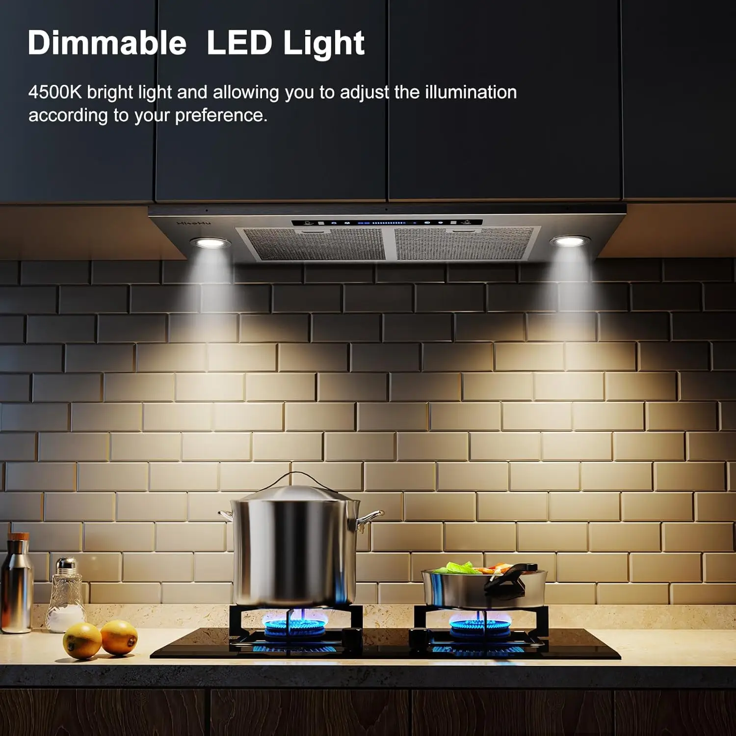 36 Inch, 900 CFM with Ducted Convertible Ductless (Kit Included), 4 Speed Gesture Sensing