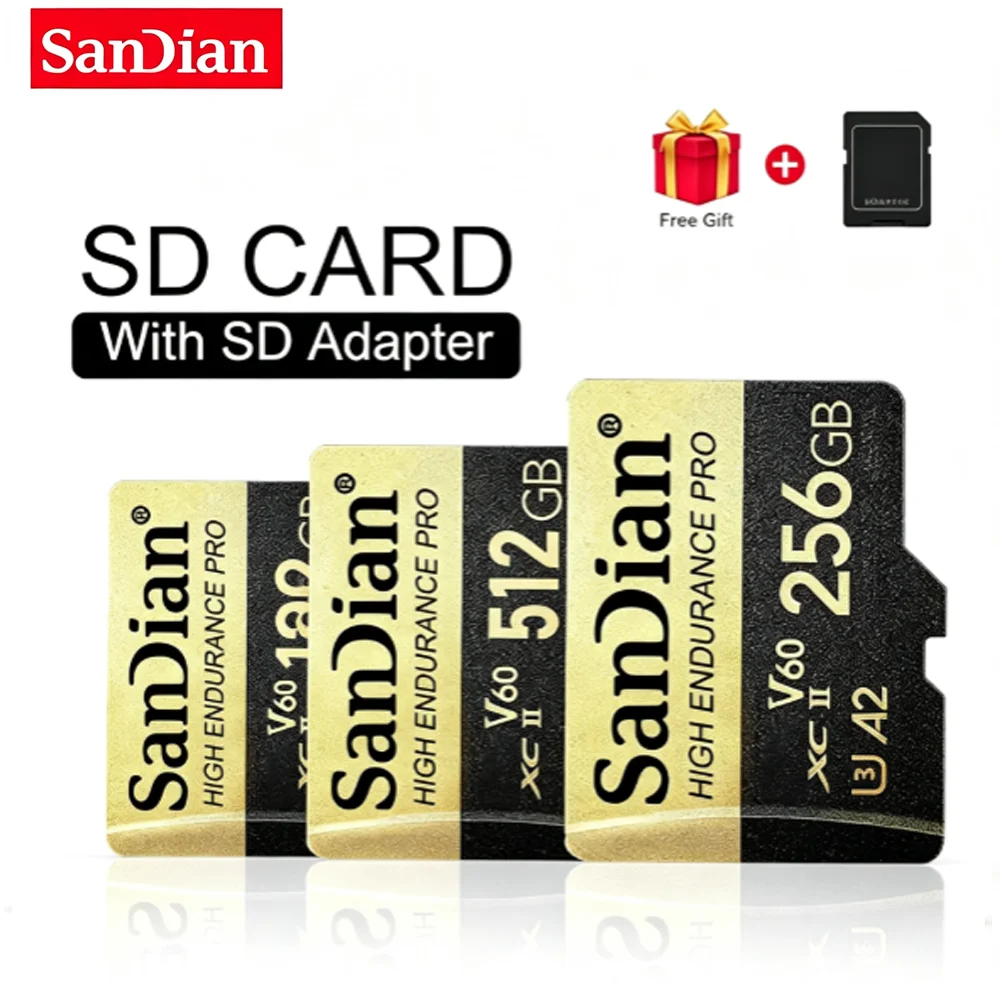 Micro SD Card Memory 256GB Ultra High Speed Fast Transfer for Drones 64GB 128GB 512GB Durable Top Rated Camera Drone Memory Card