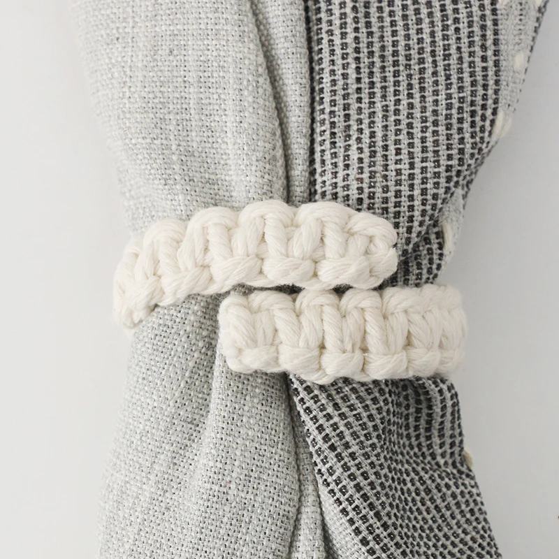 Jute Braided Curtain Holdback Rope Curtain Tiebacks For Decorative Curtain Holdbacks Fashion Woven Hanging Bandage Home Decor