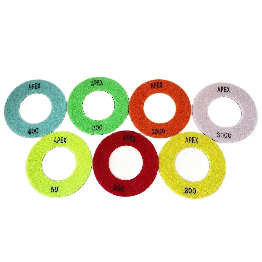 1Set 7Pcs 130mm Diamond Dry Polishing Pad For Grinding Granite Stone Concrete Marble Grinding Disc Abrasive Tools