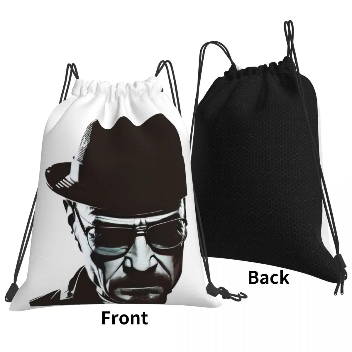 Breaking Bad HeisenBackpacks Sacos de cordão portáteis, bolso, saco de sapatos, sacos de livros, homens e mulheres, estudantes